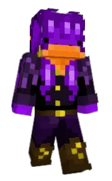 purple and black Minecraft skin — Slim model — first worn by EldritchAzure