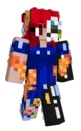 red devil and resolution blue Minecraft skin — Slim model — first worn by Alfa019