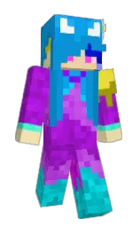 black and azure radiance Minecraft skin — Classic model
