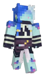 jagged ice and ebony clay Minecraft skin — Classic model — first worn by Wooood1nk