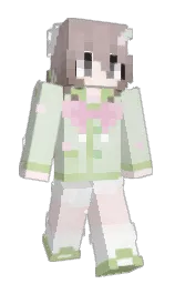 white and green white Minecraft skin — Slim model