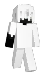 white and black Minecraft skin — Slim model
