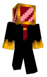 black and scarlett Minecraft skin — Classic model
