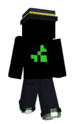 black and steel gray Minecraft skin — Classic model