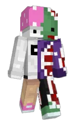white and persian pink Minecraft skin — Classic model