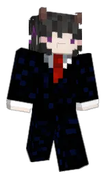 black and silver Minecraft skin — Slim model — first worn by 4mMoon