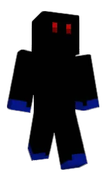 black and resolution blue Minecraft skin — Classic model