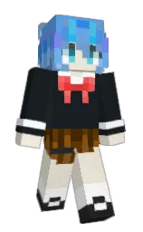 shark and ecru white Minecraft skin — Slim model