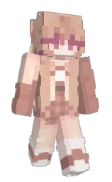 oriental pink and cashmere Minecraft skin — Slim model
