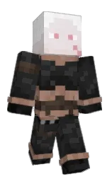mine shaft and white Minecraft skin — Classic model