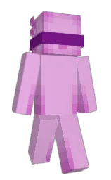 light orchid and black Minecraft skin — Slim model — first worn by ItzRealPanda1
