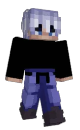 black and blue violet Minecraft skin — Classic model — first worn by Viercracks