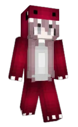 bordeaux and venetian red Minecraft skin — Slim model — first worn by Y1H