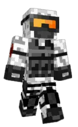 white and dusty gray Minecraft skin — Classic model
