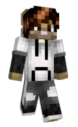 black and cod gray Minecraft skin — Slim model — first worn by Cardinal_Runner