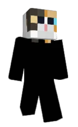 black and cerulean Minecraft skin — Classic model — first worn by jukakus