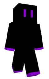 black and electric violet Minecraft skin — Classic model