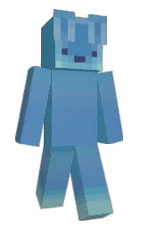 steel blue and black Minecraft skin — Slim model