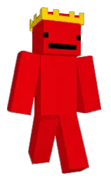 red and gold Minecraft skin — Classic model — first worn by Hetie