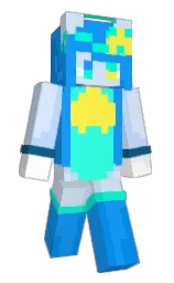 dodger blue and tropical blue Minecraft skin — Slim model