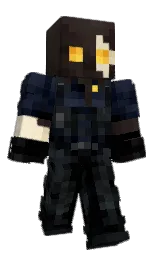 black and cocoa brown Minecraft skin — Classic model — first worn by MochiWorks