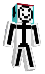 white and black Minecraft skin — Classic model