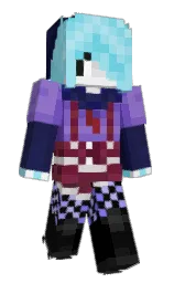 black and cod gray Minecraft skin — Slim model