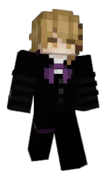 black and cod gray Minecraft skin — Classic model — first worn by suckerpnnch