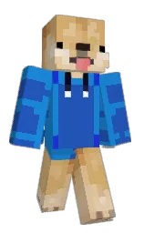 curious blue and cerulean blue Minecraft skin — Classic model