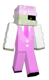 lavender rose and white Minecraft skin — Classic model