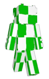 white and green Minecraft skin — Slim model