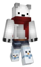 aqua spring and white Minecraft skin — Classic model