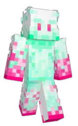 white and pastel pink Minecraft skin — Classic model — first worn by ArssNotExist