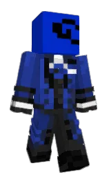Minecraft-Skin in dark blue und jacksons purple — Modell: Schmal