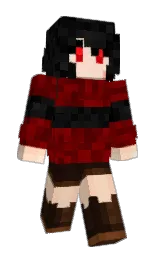 maroon and cod gray Minecraft skin — Slim model