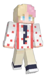 EvelynAP's Minecraft skin wearing the Purple Heart cape