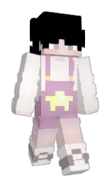 black and vista white Minecraft skin — Slim model — first worn by lov3__