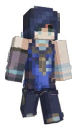 pearl bush and oxford blue Minecraft skin — Slim model — first worn by Zue_Boldc92_XD