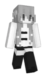 mine shaft and white Minecraft skin — Slim model