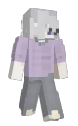 lavender gray and manatee Minecraft skin — Slim model — first worn by Flying_Dogg
