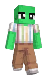 black and muesli Minecraft skin — Slim model — first worn by fiji2D