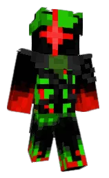 black and cod gray Minecraft skin — Classic model — first worn by 1zPurble