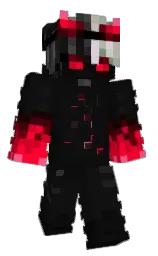 cod gray and torch red Minecraft skin — Classic model