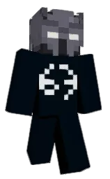 gray and blue charcoal Minecraft skin — Classic model