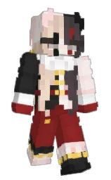 tuatara and rose white Minecraft skin — Slim model — first worn by BBIBBI04