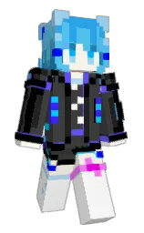 mine shaft and black Minecraft skin — Slim model