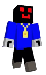 blue and black russian Minecraft skin — Classic model
