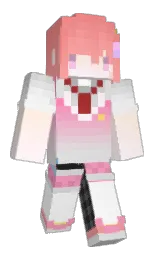 mercury and white Minecraft skin — Classic model — first worn by umbreon_blacky