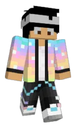 black and harvest gold Minecraft skin — Classic model — first worn by DloX7
