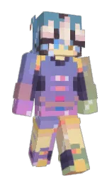 peach yellow and mulled wine Minecraft skin — Slim model — first worn by LuluIFC